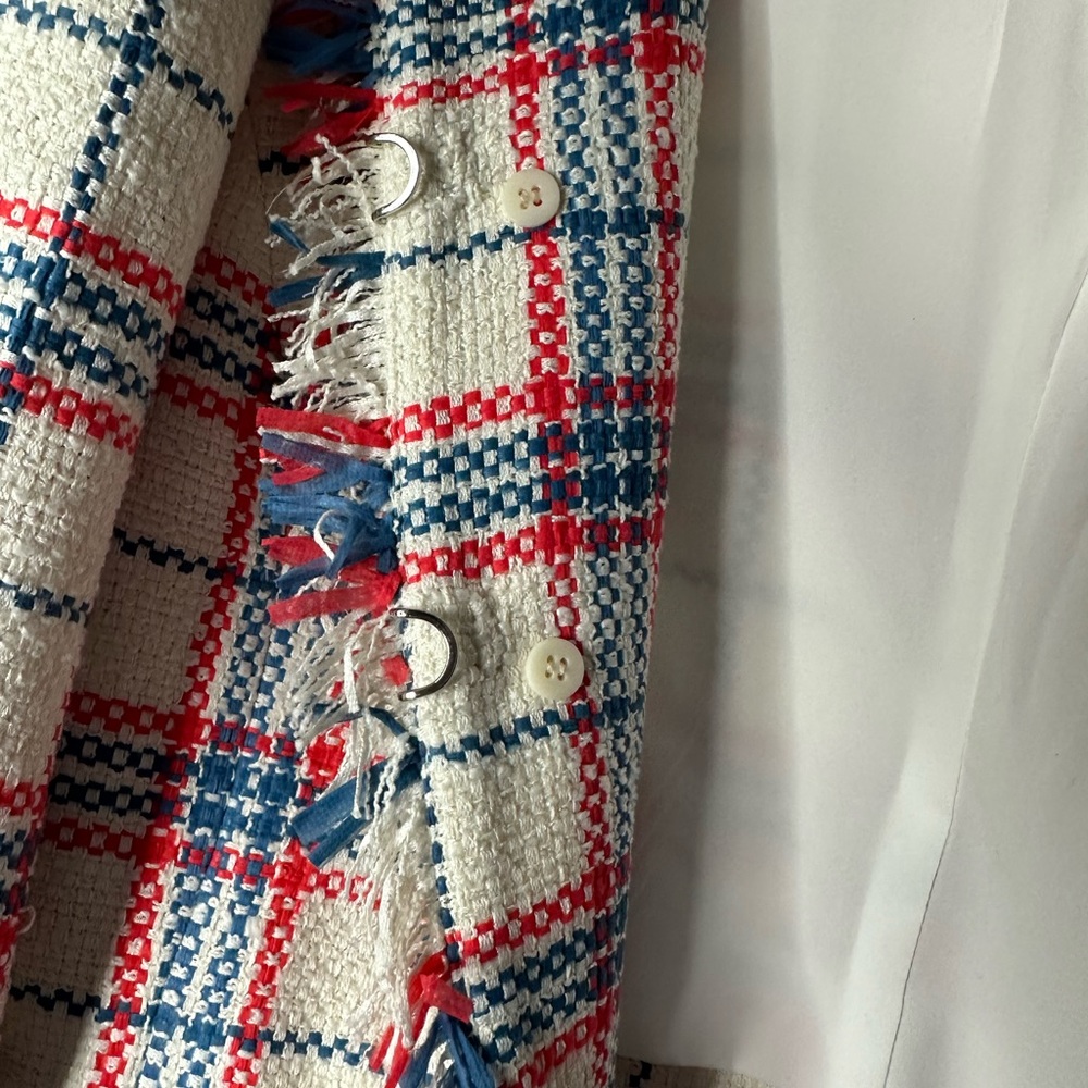 NWOT Veronica Beard Marlton Tweed Jacket Size Red White Blue Size 16 - Picture 9 of 16